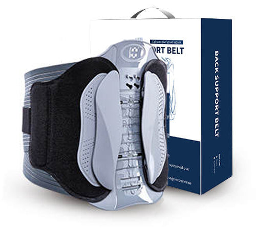 Flexback Pro Lumbar Back Relief Support Belt with packaging, designed for back pain relief and improved spinal alignment.